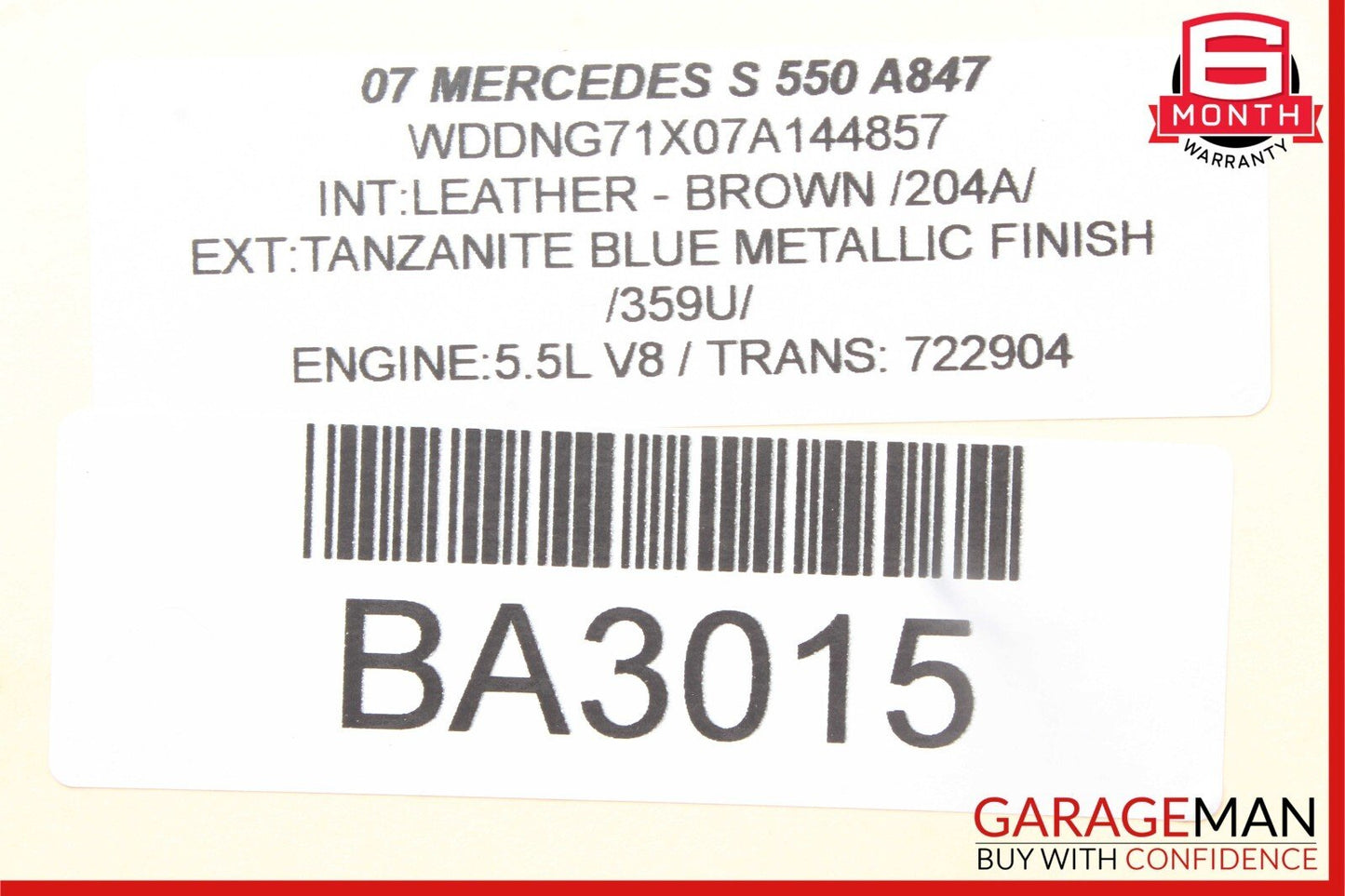 07-13 Mercedes W221 S350 S550 Center Console Dashboard CD Player Cover Brown