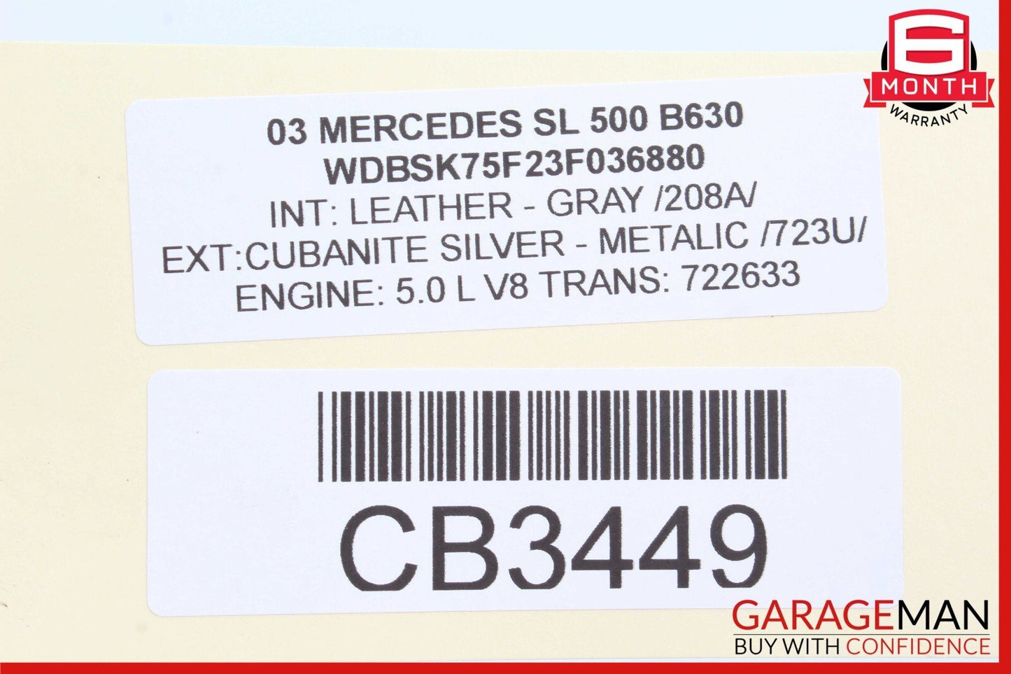 03-12 Mercedes R230 SL500 SL600 SL55 AMG Front Left Lower Control Arm OEM