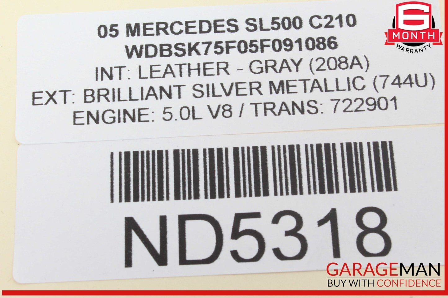 03-12 Mercedes R230 SL500 SL55 AMG Front Left Under Seat Control Module Unit OEM