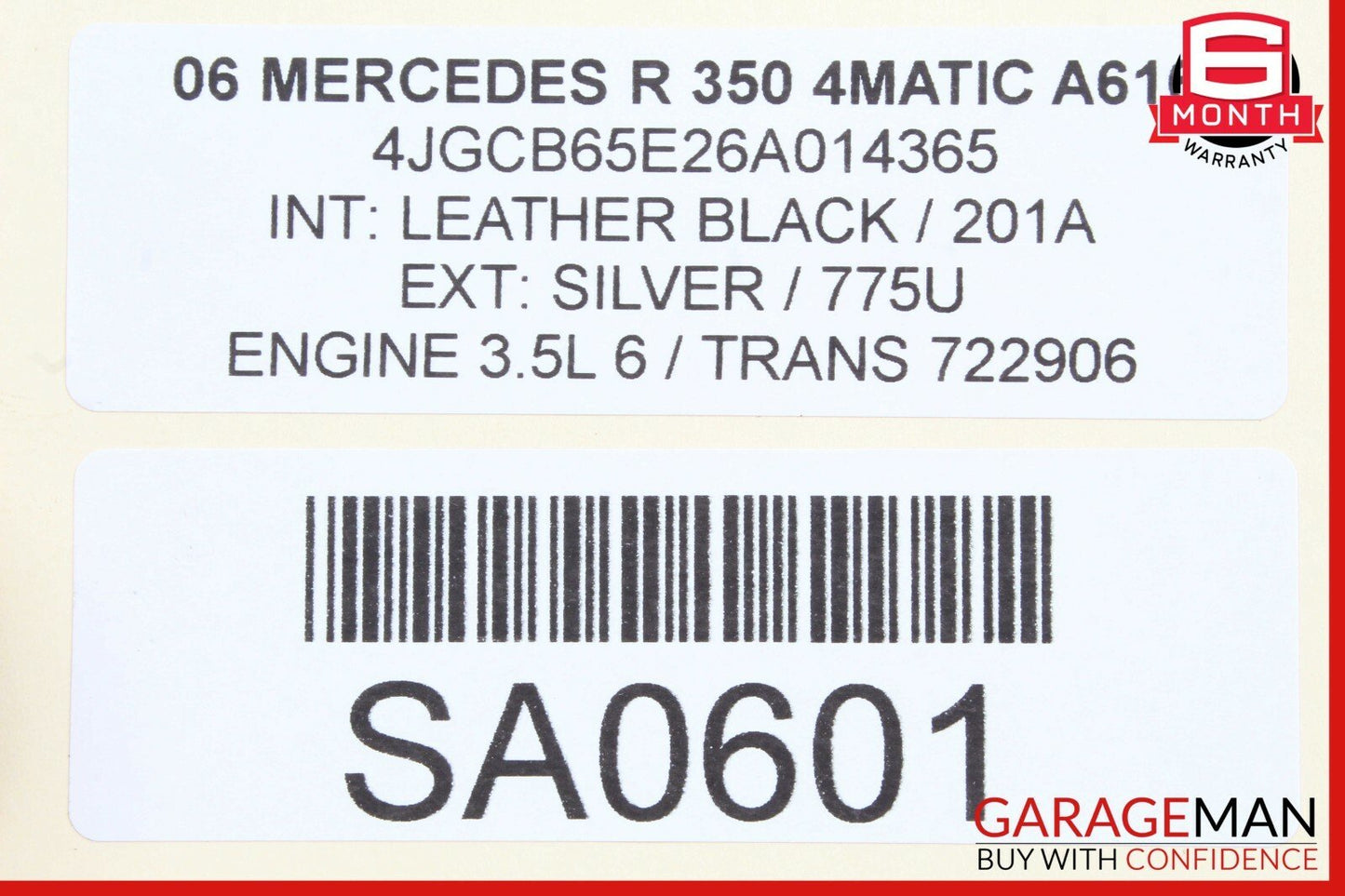 06-10 Mercedes W251 R320 R350 Front Right Side Axle CV Drive Shaft Driveshaft