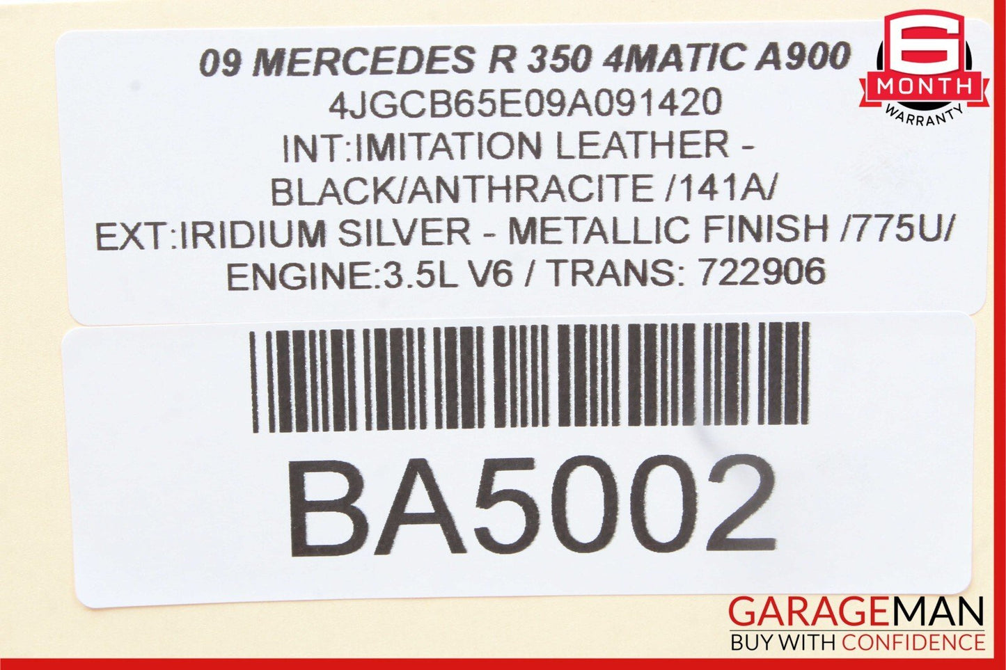 06-13 Mercedes W251 R350 GL450 Rear Left Quarter Window Regulator Motor OEM