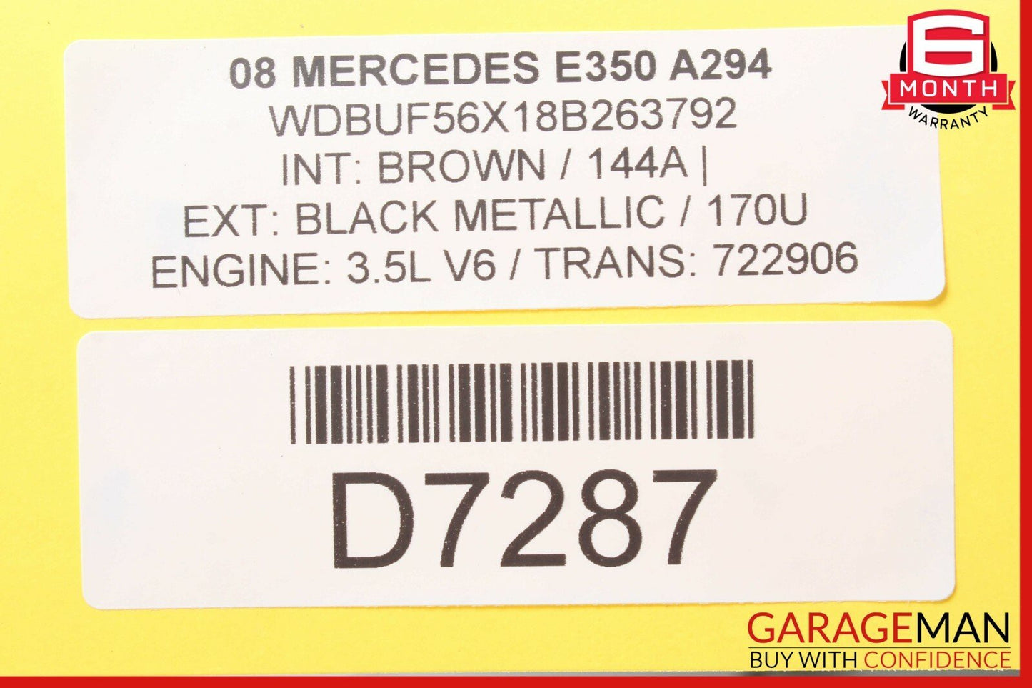 03-09 Mercedes W211 E350 E63 AMG Rear Left Side Exterior Door Handle Black OEM