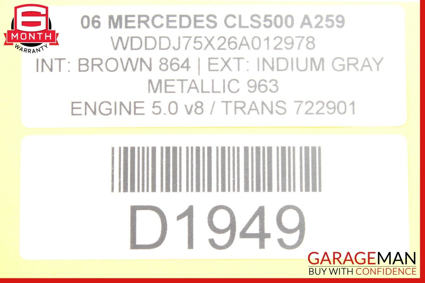 06-11 Mercedes W219 CLS500 Rear Right Passenger Side Door Control Module OEM