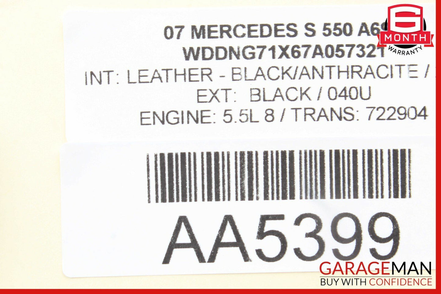 07-13 Mercedes W221 S550 CL600 Trunk Lid Unlock Release Handle 2217500893 OEM