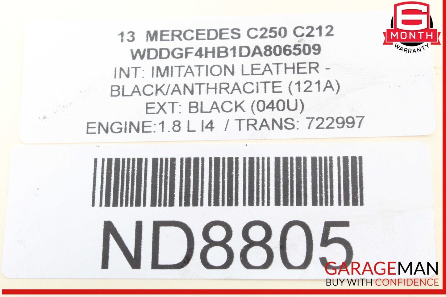 08-17 Mercedes W204 C250 E350 Rear Left or Right Side Lower Thrust Control Arm