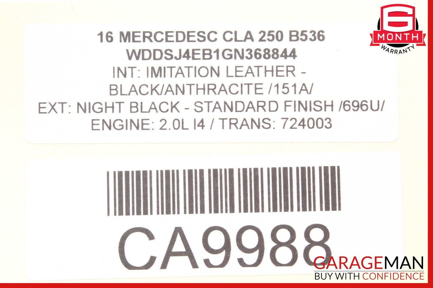 14-19 Mercedes W117 CLA250 Rear Left / Right Upper Control Arm 2463501006 OEM