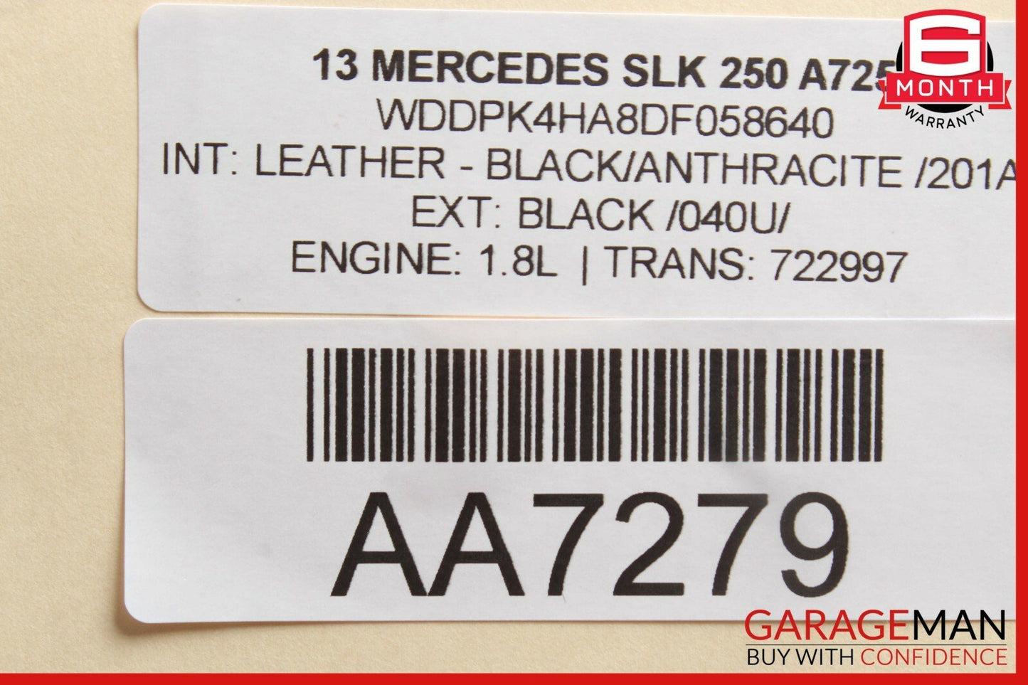 12-16 Mercedes R172 SLK350 Rear Left Side Suspension Upper Control Arm OEM