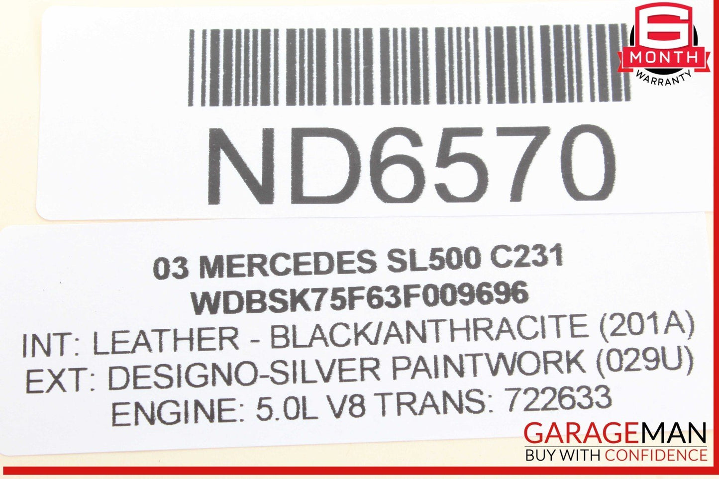 03-12 Mercedes R230 SL500 SL55 SL600 Front Right Side Door Control Module OEM