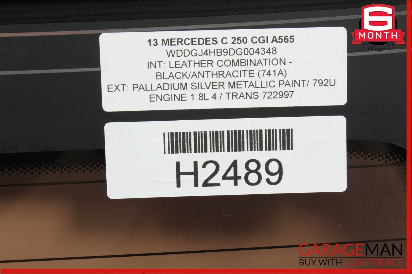 12-15 Mercedes W204 C250 Coupe Rear Windshield Wind Shield Window Auto Glass