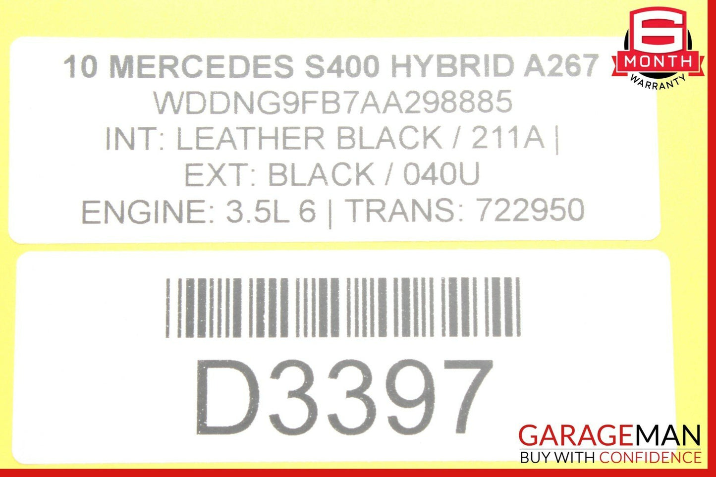 07-13 Mercedes W221 S400 Front Right Under Seat Control Module 2218707493 OEM