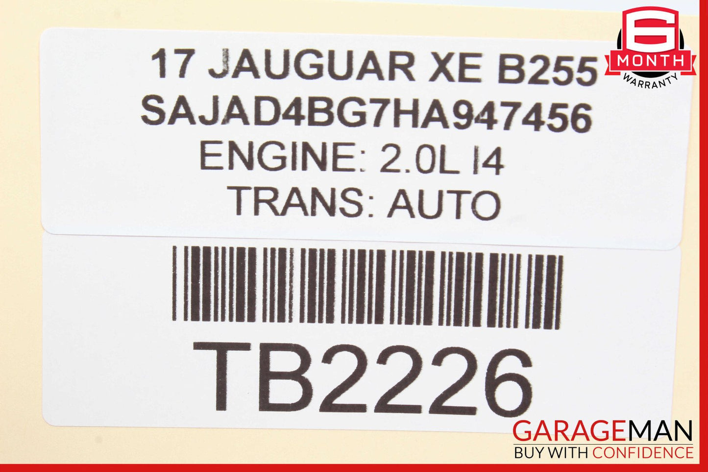 17-19 Jaguar XE Rear Left Driver Side Exterior Door Handle OEM