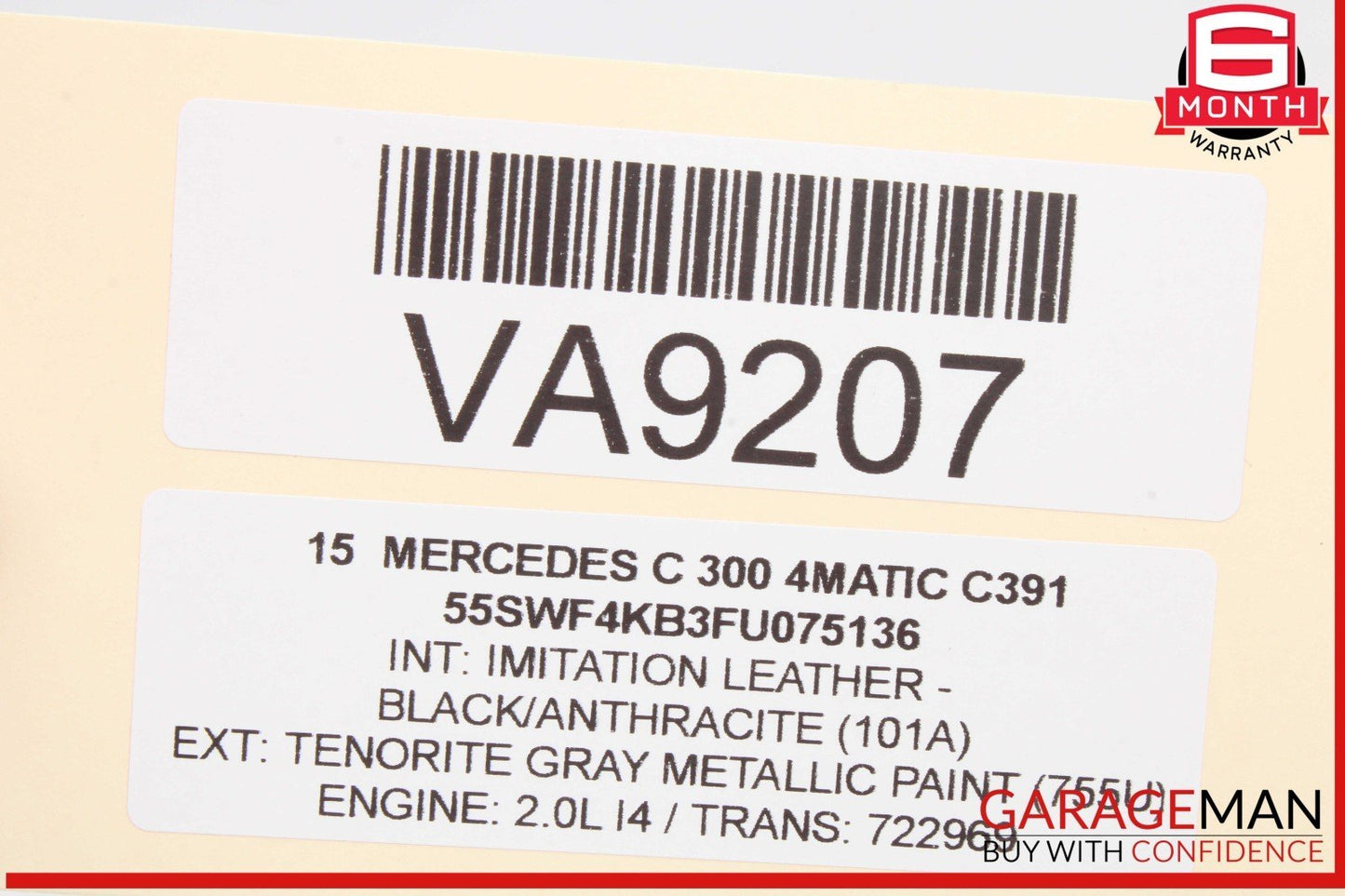 15-18 Mercedes W205 C300 4MATIC Center Dash Hazard Control Switch w/ Clock OEM