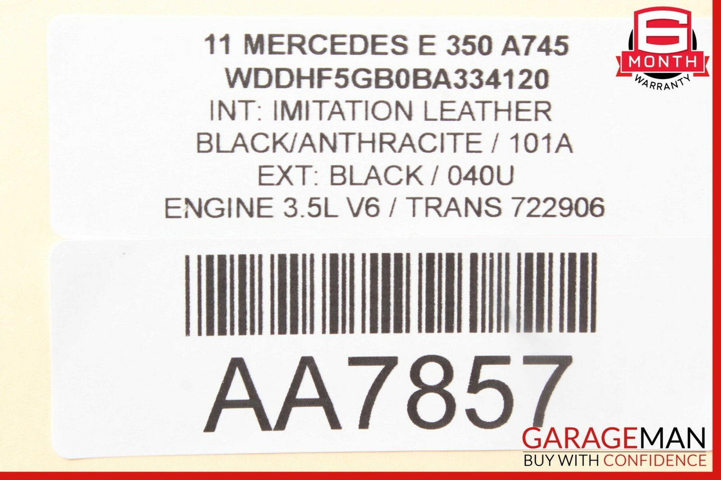 10-13 Mercedes W212 E350 Front Left Side Exterior Door Handle Assembly Black