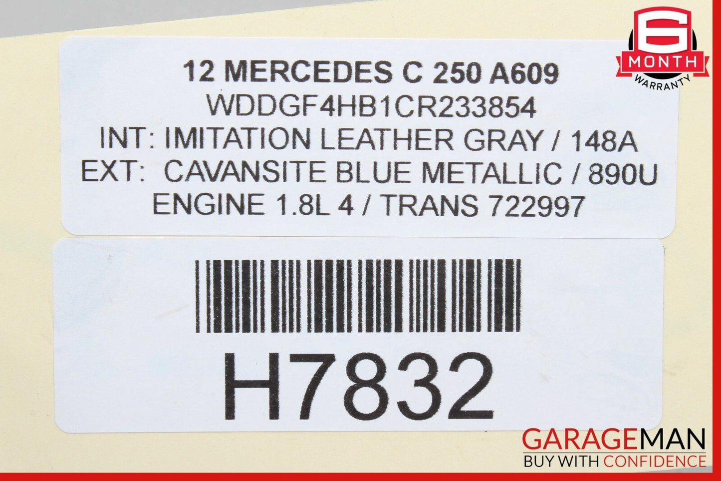12-14 Mercedes W204 C250 Keyless Go Rear Left Exterior Door Handle w/ Actuator