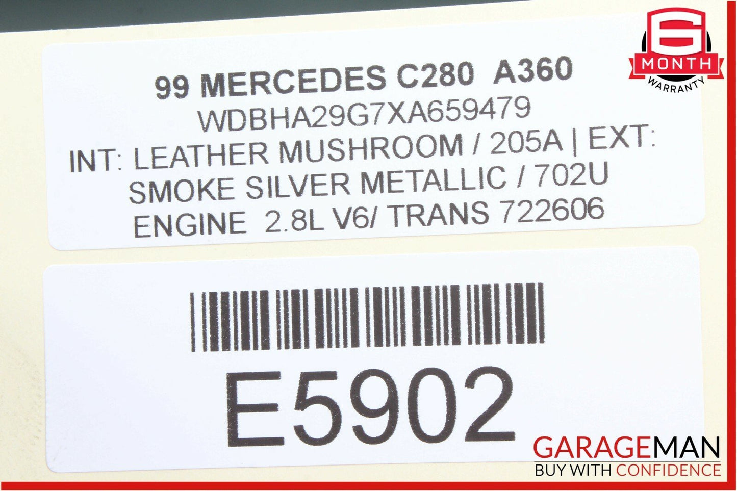 98-00 Mercedes W202 C280 C230 Front Left Side Door Window Regulator Motor OEM