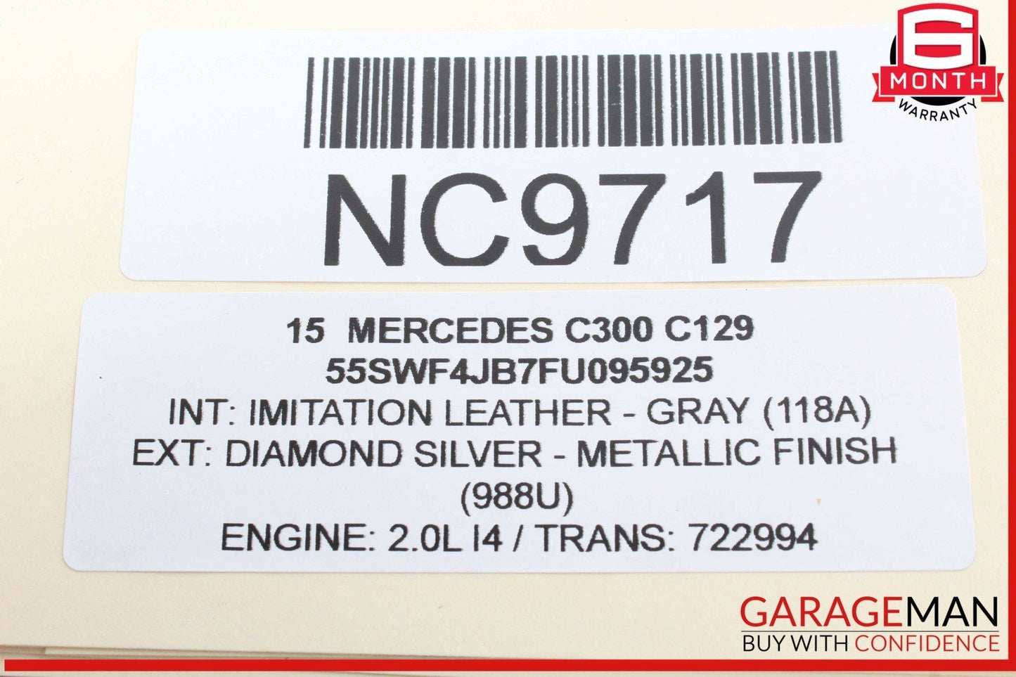 15-20 Mercedes W205 C300 Rear Right / Left Suspension Upper Control Arm OEM