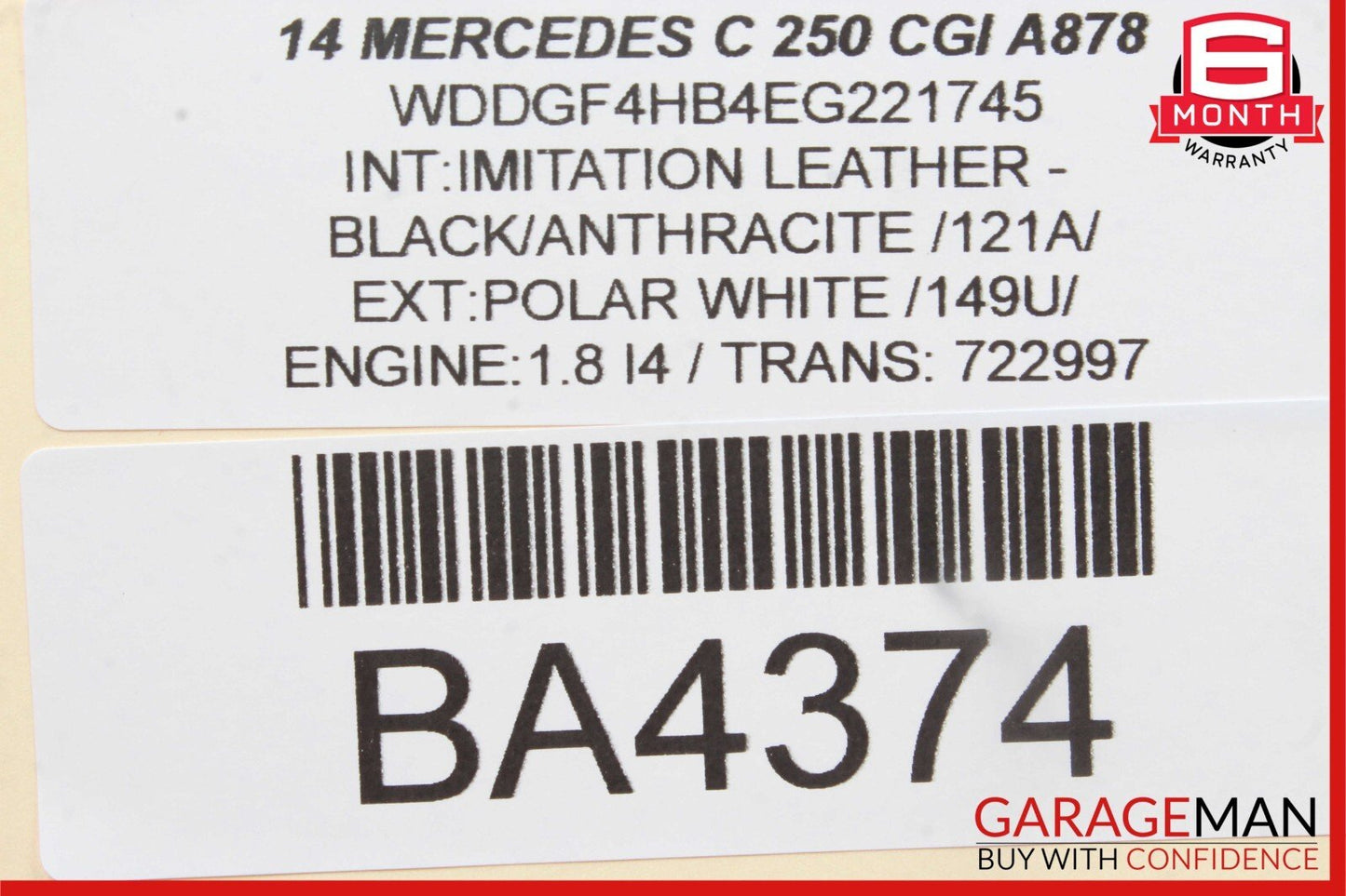 08-14 Mercedes W204 C250 E350 C300 Front Right Door Lock Latch Actuator OEM