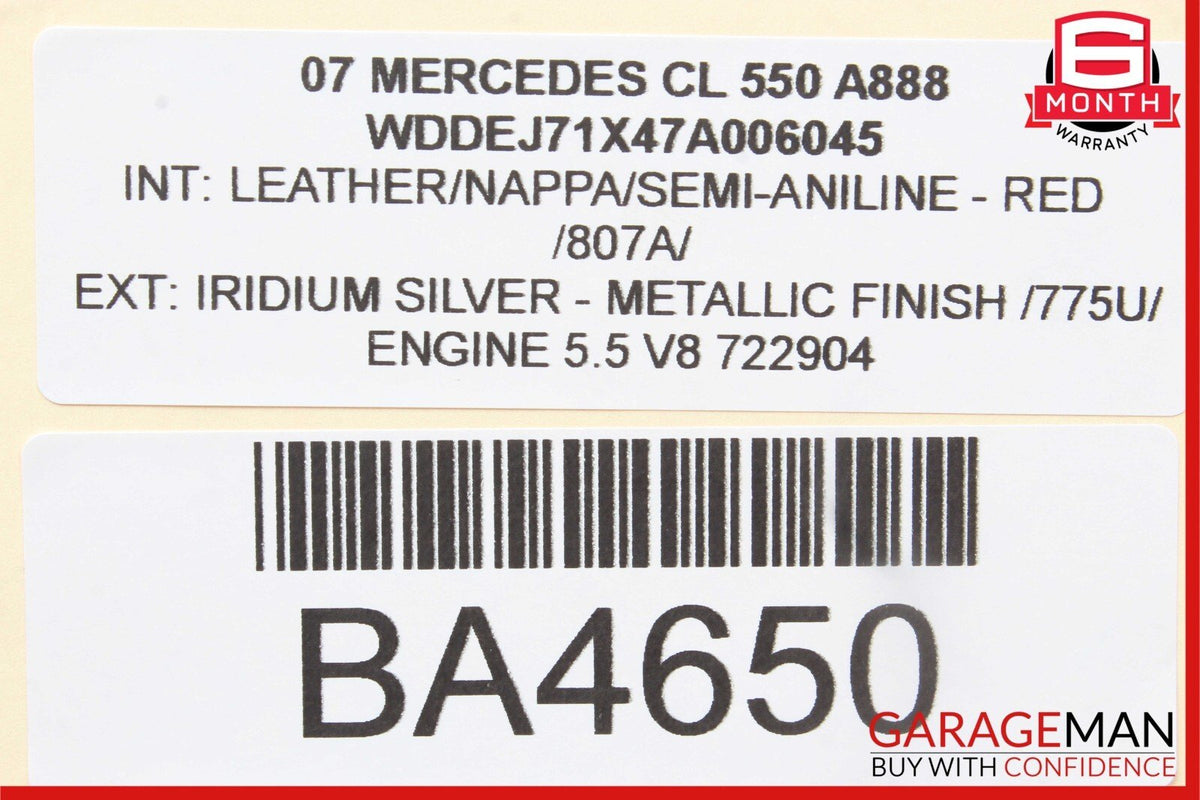 07-13 Mercedes W219 CL550 Ride Height ESP Parking Sensor Cluster Control Switch