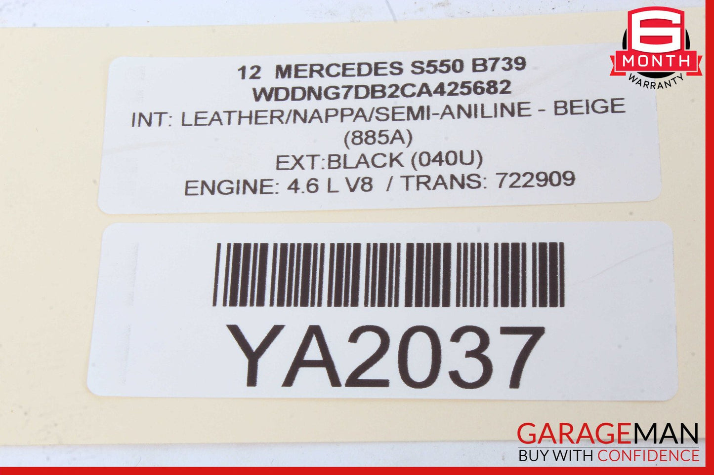 07-13 Mercedes W221 S550 Rear Center Console AC A/C Air Vent Trim 2218301054 OEM