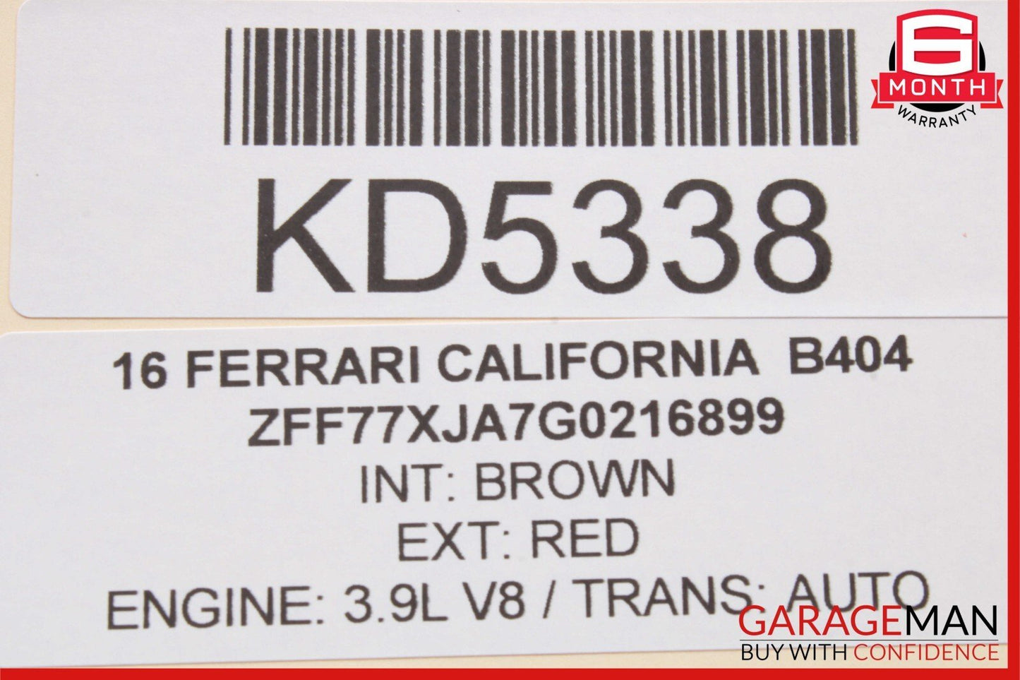 15-18 Ferrari California T Right Side Dash End Trim Panel 87218200 OEM