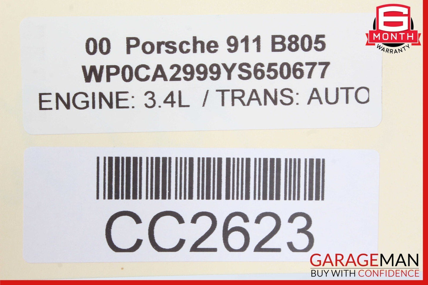 99-05 Porsche Carrera 911 996 Rear Left Driver Side Top Upper Seat Cushion OEM