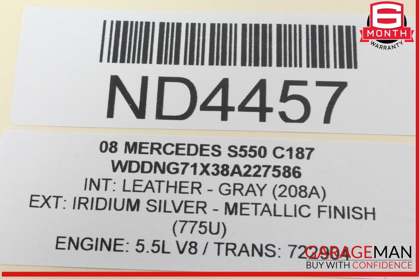07-14 Mercedes W221 S550 CL550 Rear Left / Right Side Upper Control Arm OEM