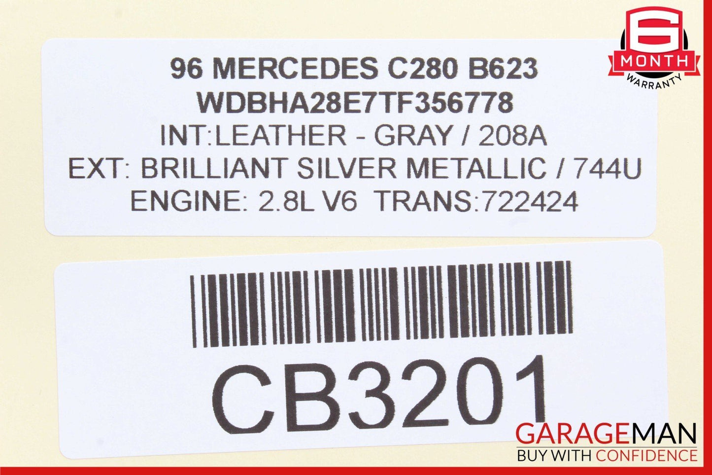 94-97 Mercedes W202 C230 C280 Rear Right Side Door Window Regulator Motor Unit