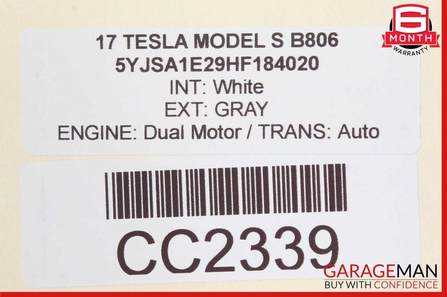 12-20 Tesla Model S Rear Right Passenger Side Interior Door Panel Trim Cover OEM
