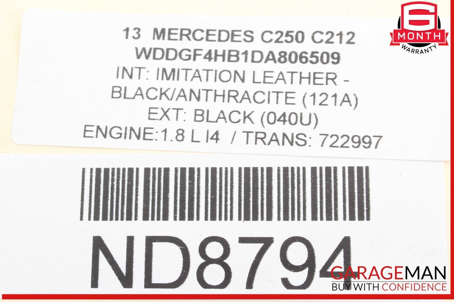 12-15 Mercedes W204 C250 ABS Anti Brake Pump Control Module Unit 1729014000 OEM