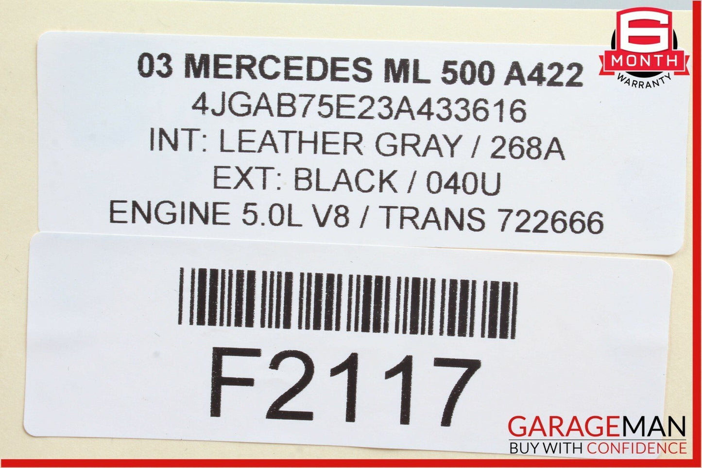 02-05 Mercedes W163 ML320 ML500 Front Right & Left Bose Sound Speaker OEM