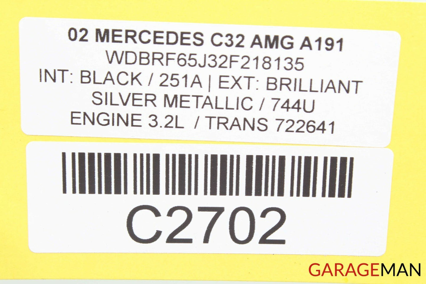 01-07 Mercedes W203 C230 C32 AMG Front Right Side Sunvisor Sun Visor Grey OEM