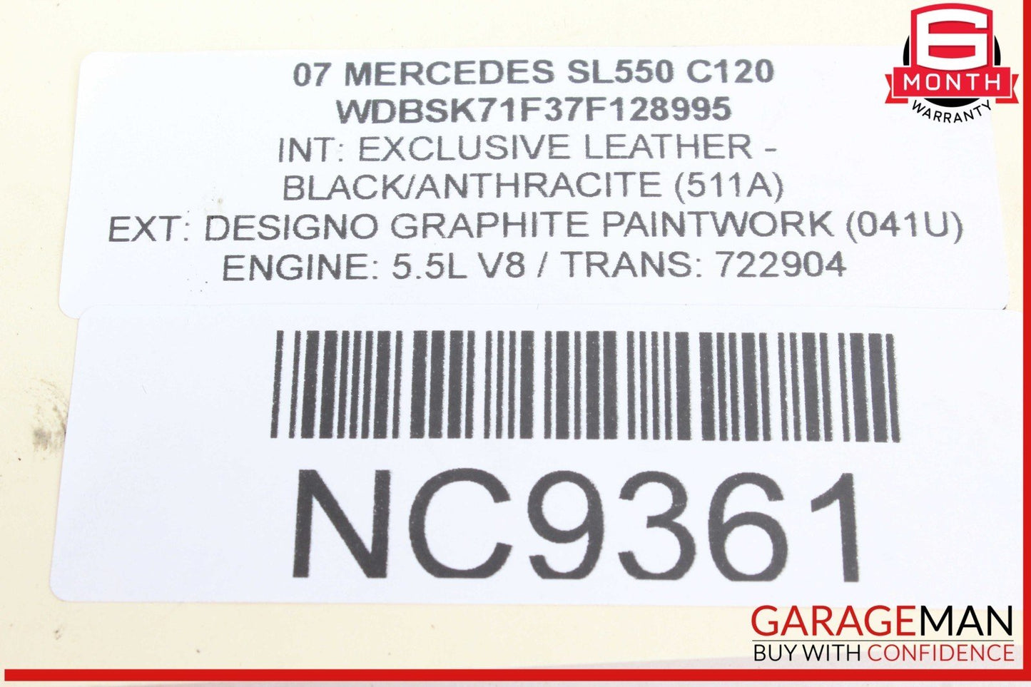 Mercedes-Benz SL550 Unknown A2303206213, A2303208613, A2303204438, A2309977082 OEM