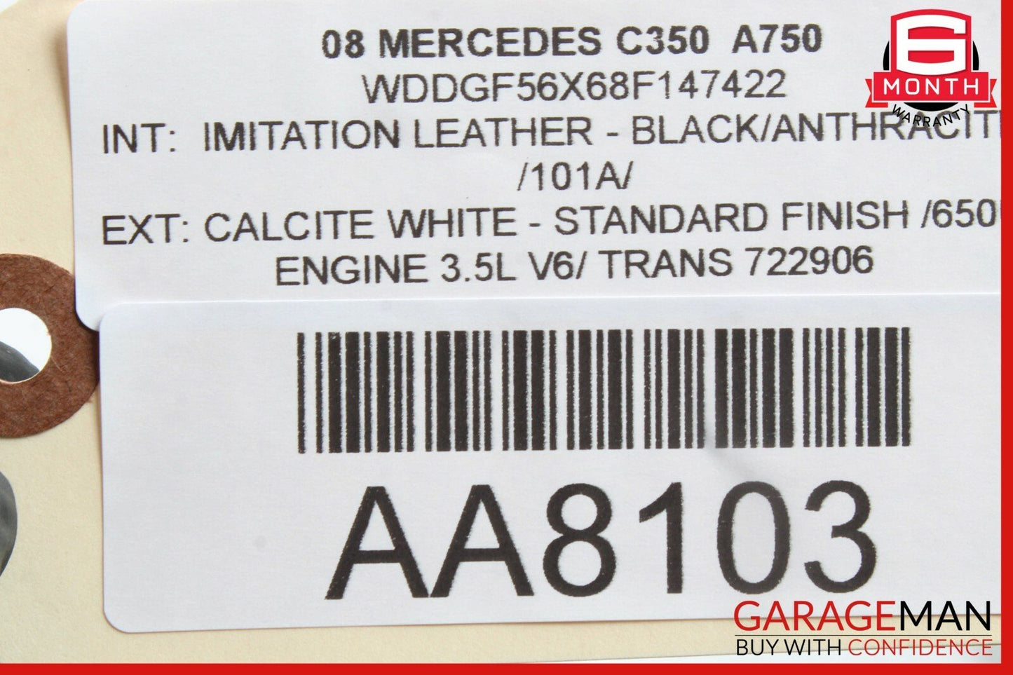 08-14 Mercedes W204 C350 C250 Rear Trunk Lid Tailgate Release Open Handle OEM
