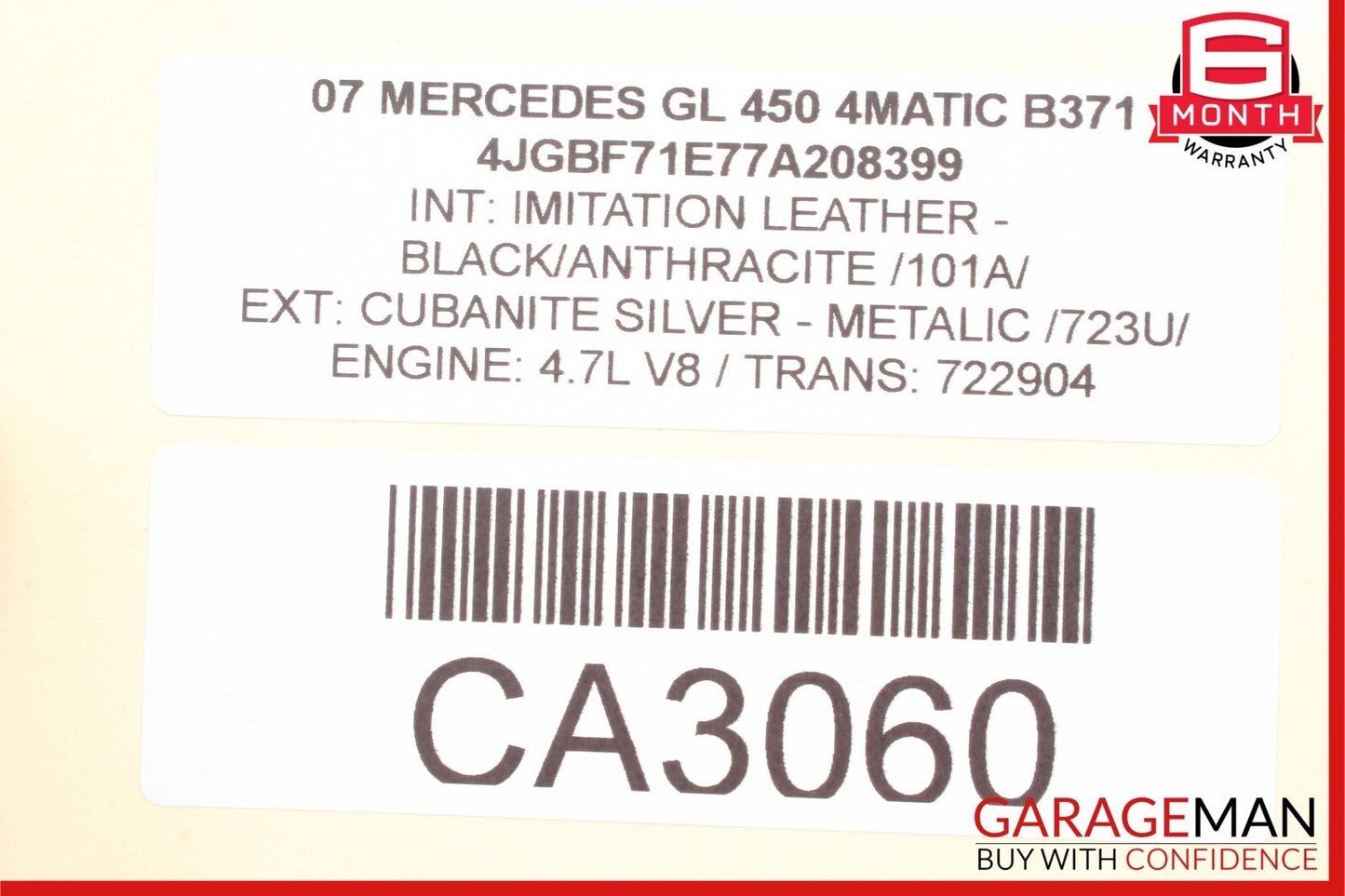 06-08 Mercedes X164 GL450 4Matic Steering Wheel Black 1644605103 OEM