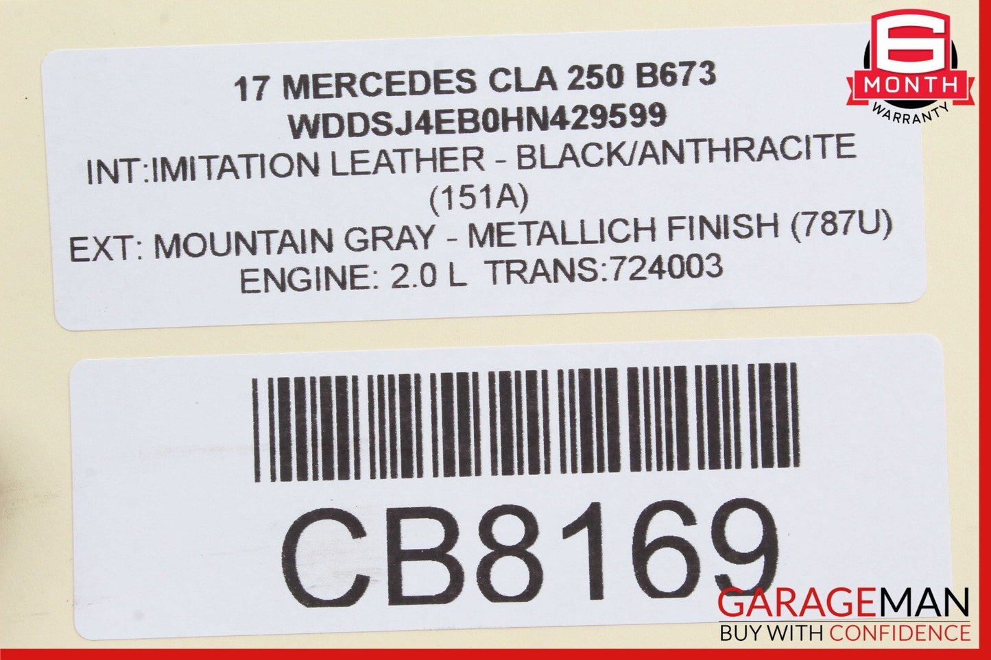 14-18 Mercedes W117 CLA250 Rear Right Side Suspension Lower Control Arm