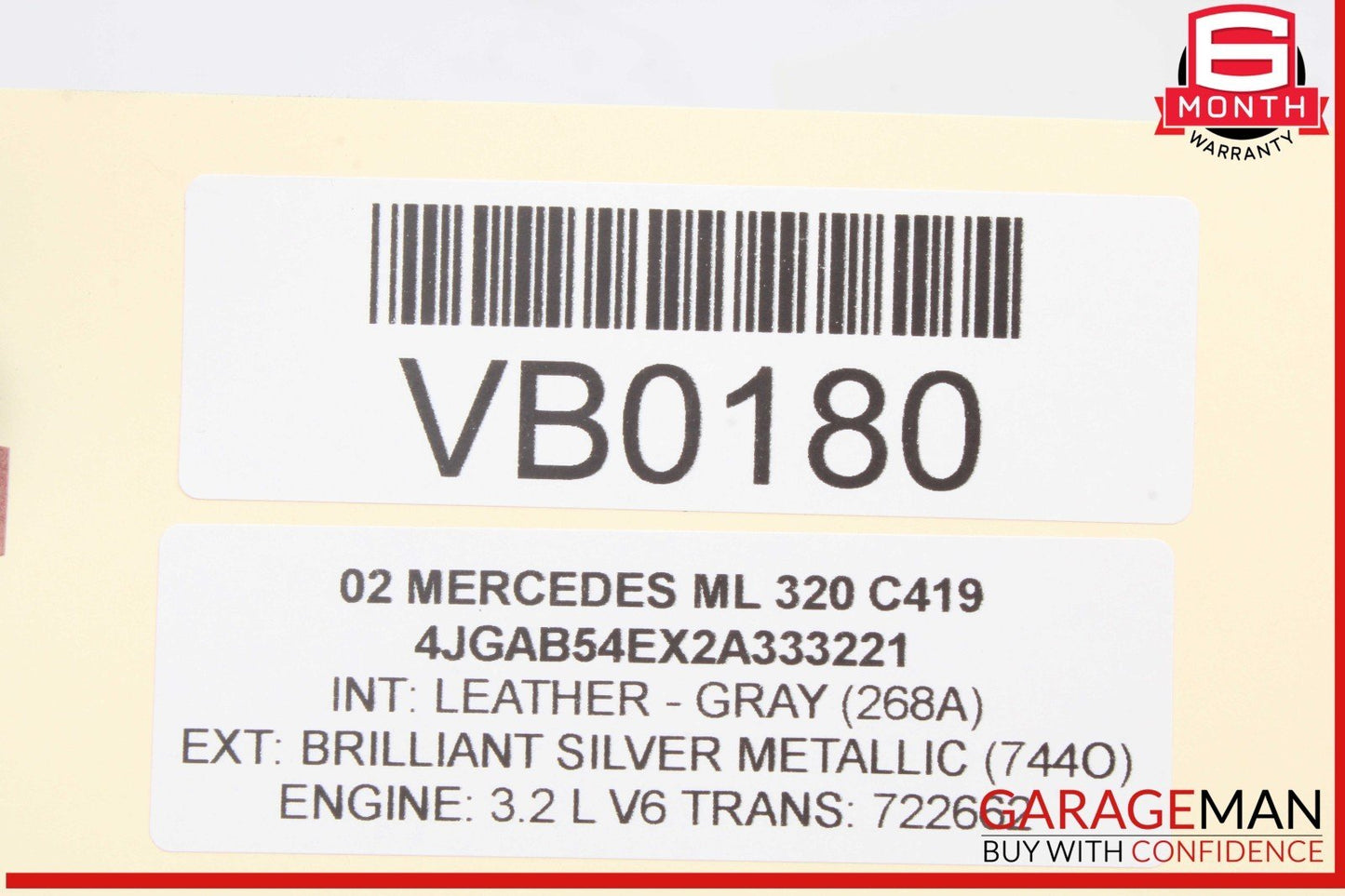 98-05 Mercedes W163 ML320 Front Right Side Dashboard A/C AC Air Vent Grille OEM