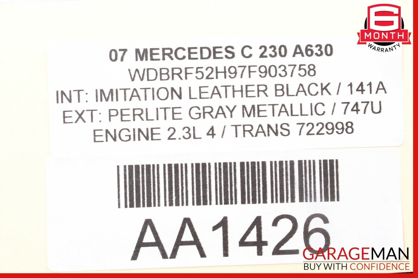 01-07 Mercedes W203 C230 C350 Front Left Driver Side Door Control Module Unit