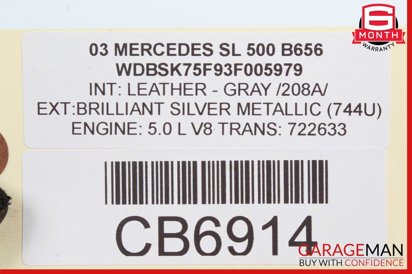 03-12 Mercedes R230 SL500 SL550 Rear Left / Right Lower Rearward Control Arm OEM