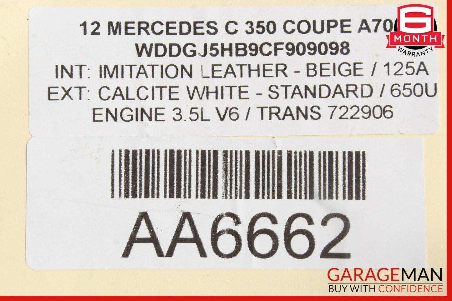 12-16 Mercedes C350 SLK350 ML350 GLE350 3.5L V6 Valeo Engine Starter Motor OEM