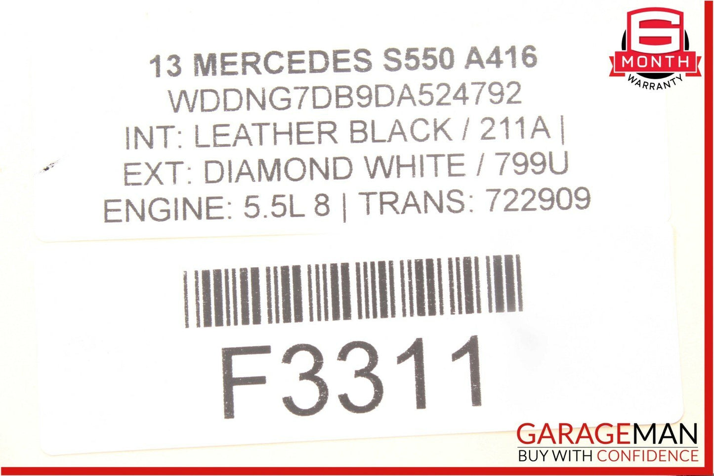 12-13 Mercedes W221 S550 4.7 Main Engine Motor Harness Wire Wires 2781590725 OEM