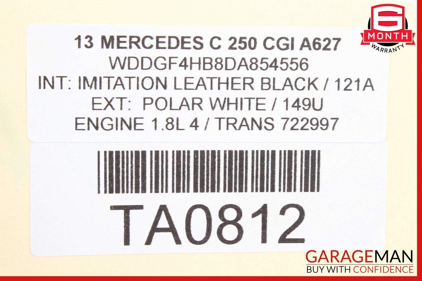 12-15 Mercedes W204 C250 SLK250 Engine Motor Brake Vacuum Pump OEM