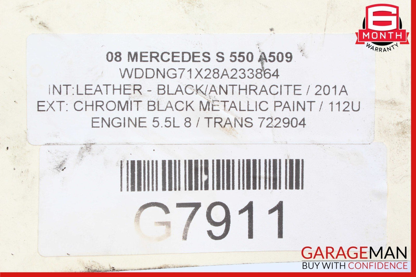 07-13 Mercedes W221 S550 S450 Rear Right Side Airmatic Air Shock Absorber Strut