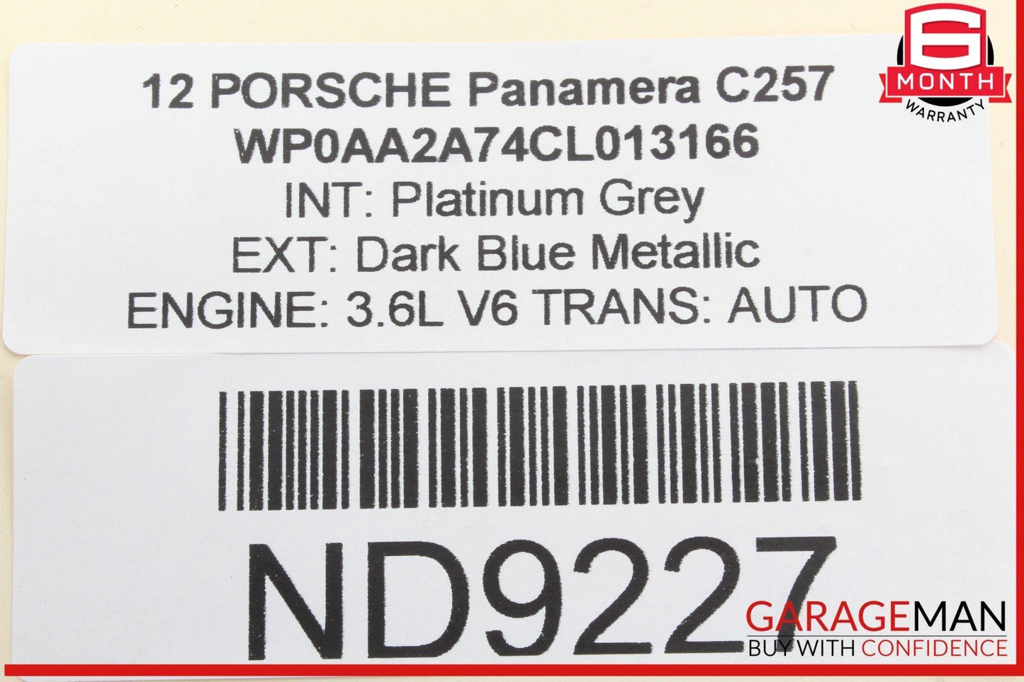 10-16 Porsche Panamera 970 Rear Right or Left Upper Suspension Control Arm OEM