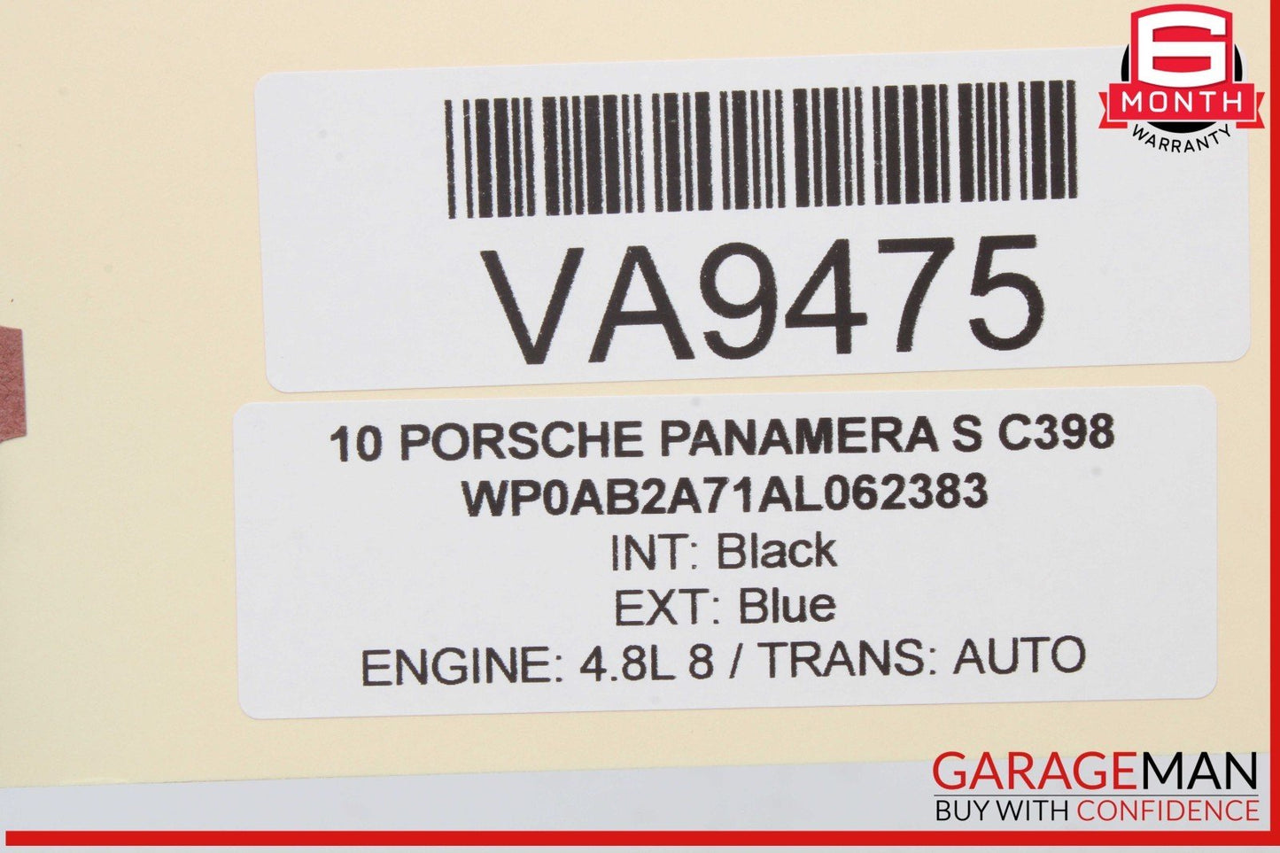 10-16 Porsche Panamera S 970 Steering Column Cover Blue w/ Tilt Adjust Switch