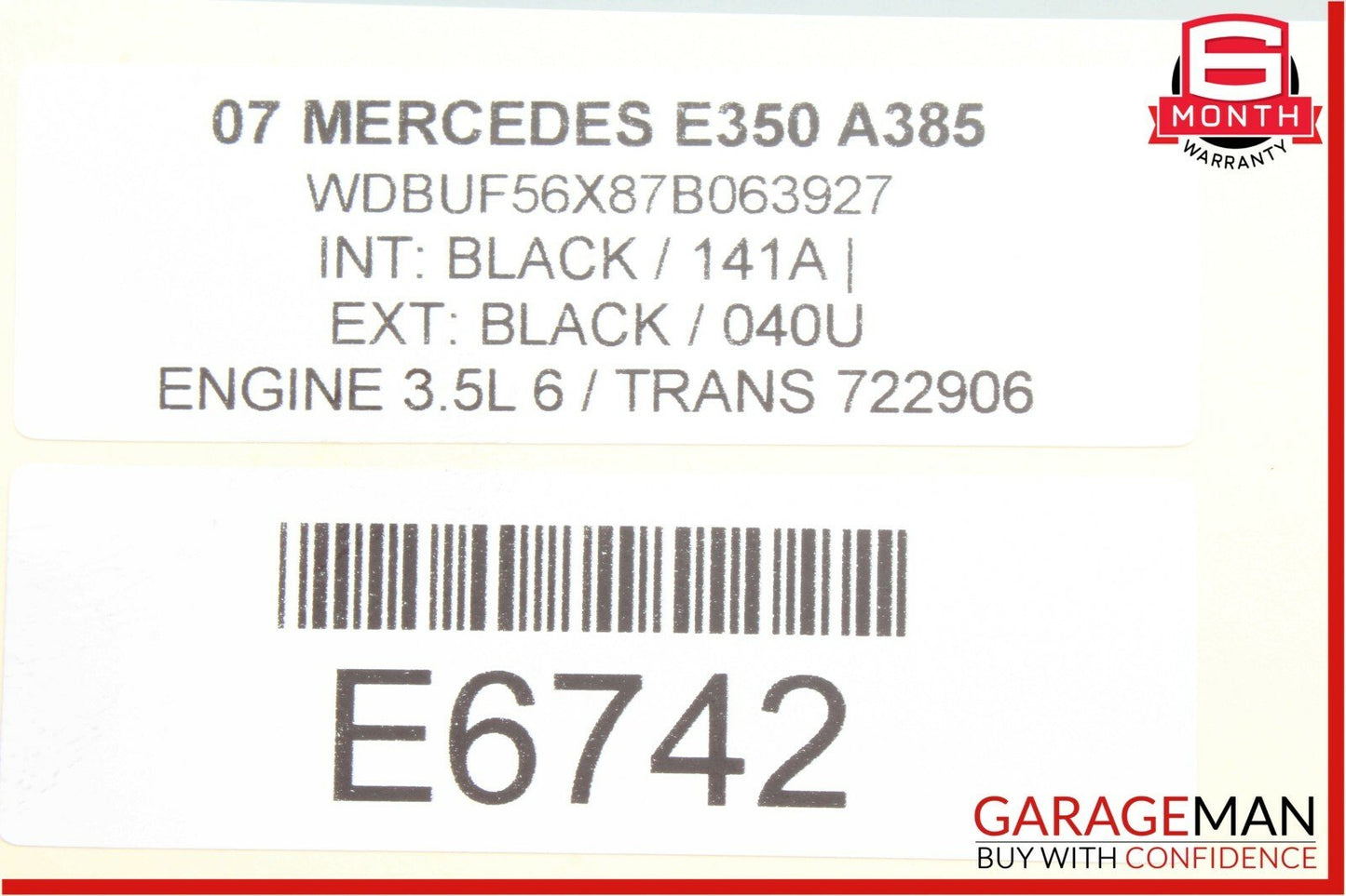 06-10 Mercedes W221 S550 R350 E350 Front Right Engine Timing Chain Cover Plate