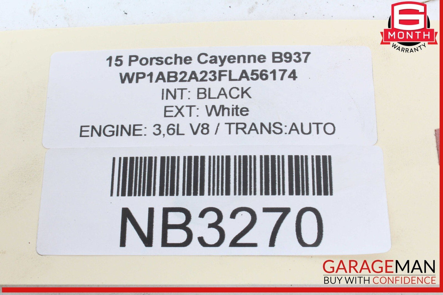 11-18 Porsche Cayenne 958 Rear Right Passenger Side Lower Control Arm OEM