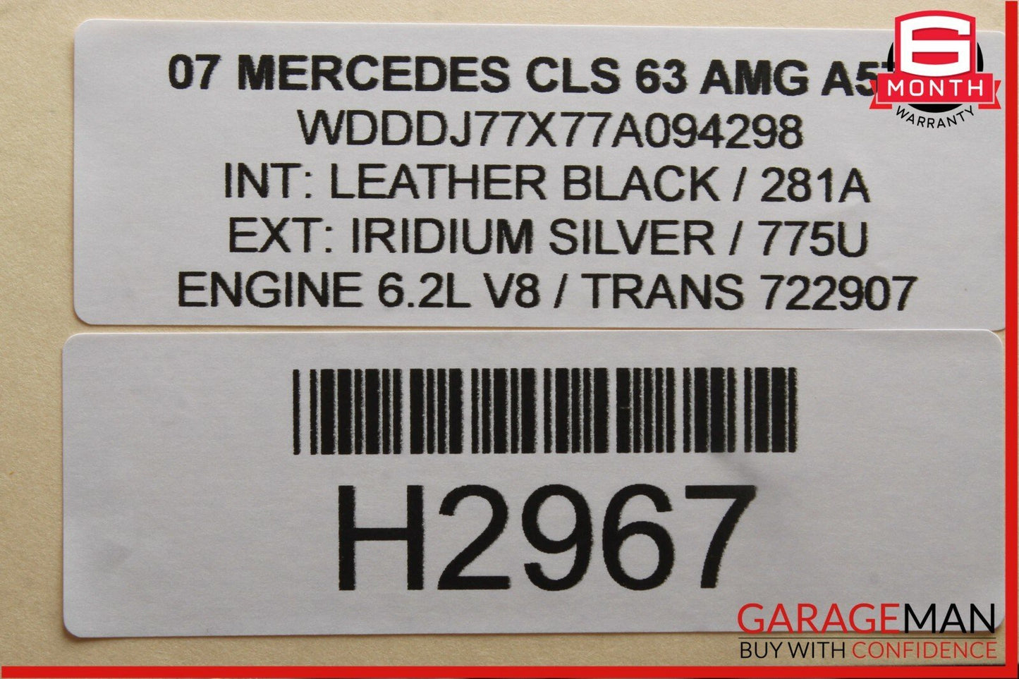 06-08 Mercedes W219 CLS500 CLS63 Front Right Side Mirror Door Rear View Silver