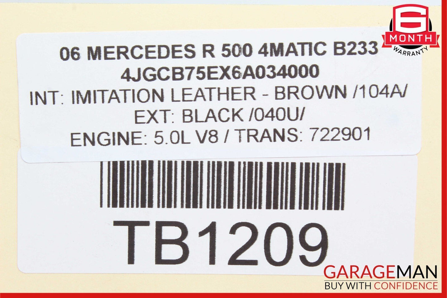 06-10 Mercedes W251 R500 Front Right Headlight Support Bracket w/ Sensor OEM