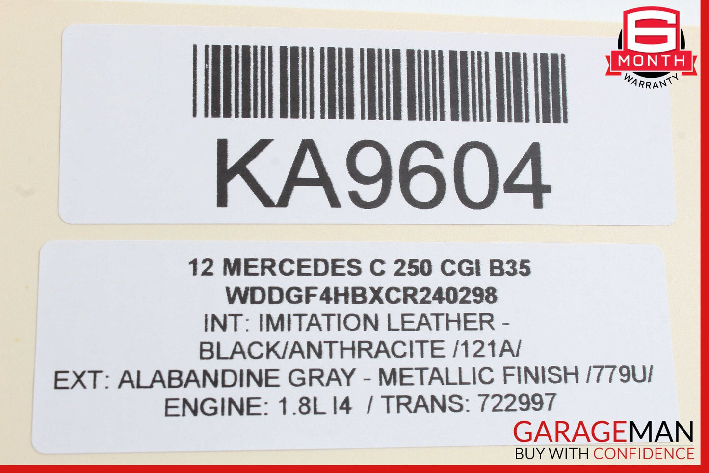 08-14 Mercedes W204 C250 C350 Rear Left Side Door Control Module 2129003906 OEM