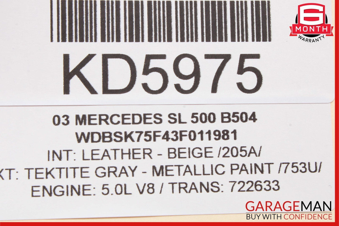03-08 Mercedes R230 SL500 SL65 AMG Center Console ESP Switch Control Button OEM